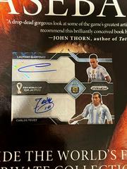 Carlos Tevez, Lautaro Martinez [Choice] Soccer Cards 2022 Panini Prizm World Cup Dual Signatures Prices
