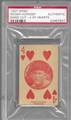 Roger Hornsby [4 of Hearts] Baseball Cards 1927 W560 Hand Cut Prices