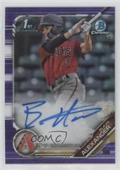 Blaze Alexander [Purple Refractor] #PA-BA Baseball Cards 2019 Bowman Prospect Autographs Prices