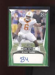 Byron Young [Green] #BA-BY3 Football Cards 2023 Leaf Draft Autographs Prices