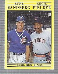 Ryne Sandberg, Cecil Fielder Baseball Cards 1991 Fleer Prices
