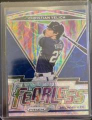 Christian Yelich [Blue Prizm] Baseball Cards 2021 Panini Prizm Fearless Prices