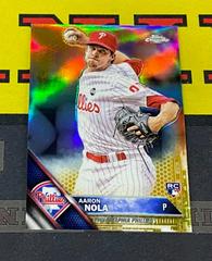 Aaron Nola [Gold Refractor] #114 Baseball Cards 2016 Topps Chrome Prices