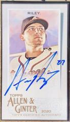 Austin Riley [Black Frame] #MA-AR Baseball Cards 2020 Topps Allen & Ginter Mini Autographs Prices