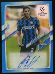 Achraf Hakimi [Blue Refractor] Soccer Cards 2020 Topps Chrome UEFA Champions League Autographs Prices