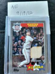 Buster Posey #87R-BP Baseball Cards 2022 Topps 1987 Relics Prices