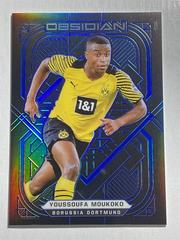 Youssoufa Moukoko [Electric Etch Blue] #119 Soccer Cards 2021 Panini Obsidian Prices