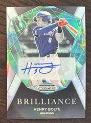 Henry Bolte [Autograph Silver] #BR-HB Baseball Cards 2022 Panini Prizm Draft Picks Brilliance Prices