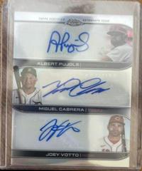 Miguel Cabrera, Joey Votto, Albert Pujols Baseball Cards 2022 Topps Chrome Sonic Triple Autographs Prices
