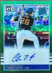 Chris Shaw [Green] Baseball Cards 2019 Panini Donruss Optic Rated Rookie Signatures Prices