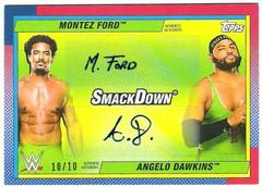 Montez Ford, Angelo Dawkins [Red] Wrestling Cards 2021 Topps Heritage WWE Dual Autographs Prices