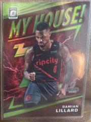 Damian Lillard [Lime Green] #10 Basketball Cards 2019 Panini Donruss Optic My House Prices