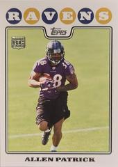 Allen Patrick #360 Football Cards 2008 Topps Prices