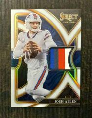 Josh Allen [White] #SS-1 Football Cards 2022 Panini Select Swatches Prizm Prices