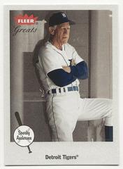 Sparky Anderson #71 Baseball Cards 2002 Fleer Greats Prices