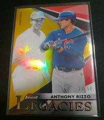Anthony Rizzo, Ernie Banks [Gold Refractor] Baseball Cards 2021 Topps Finest Legacies Prices
