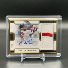 Dustin Pedroia #FAC-DP Baseball Cards 2023 Topps Definitive Framed Autograph Patch Collection Prices