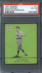 Don Heffner Baseball Cards 1941 Goudey Prices