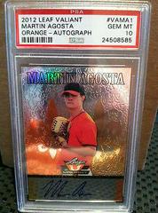 Martin Agosta [Orange Autograph] #VAMA1 Baseball Cards 2012 Leaf Valiant Prices