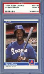 Gerald Perry #U-92 Baseball Cards 1984 Fleer Update Prices