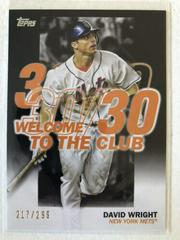 David Wright [Black] #WC-5 Baseball Cards 2023 Topps Welcome to the Club Prices