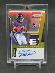 D'Onta Foreman [Gold Mojo Prizm] Football Cards 2017 Panini Prizm Rookie Patch Autographs Prices