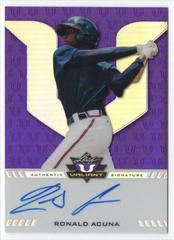 Ronald Acuna [Purple] Baseball Cards 2017 Leaf Valiant Autograph Prices