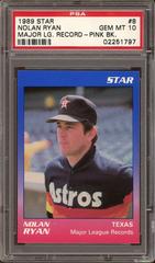 Nolan Ryan [Major LG. Record Pink BK.] #8 Baseball Cards 1989 Star Ryan Prices