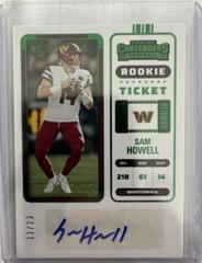 Sam Howell [Green] Football Cards 2022 Panini Zenith Contenders Rookie Ticket Autographs Prices