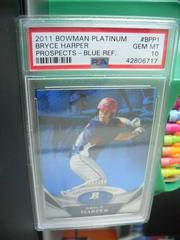 Bryce Harper [Blue Refractor] Baseball Cards 2011 Bowman Platinum Prospects Prices