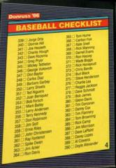 Checklist 339-442 Baseball Cards 1986 Donruss Prices