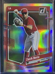 Zach Neto [Career Stat Line] Baseball Cards 2023 Panini Donruss Prices