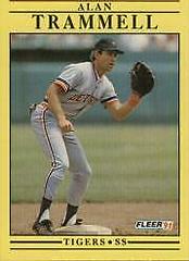 Alan Trammell #355 Baseball Cards 1991 Fleer Prices
