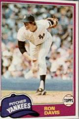 Ron Davis #16 Baseball Cards 1981 Topps Prices