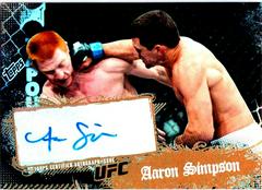 Aaron Simpson [Autograph Bronze] #49 Ufc Cards 2010 Topps UFC Main Event Prices