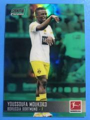 Youssoufa Moukoko [Green Refractor] #28 Soccer Cards 2021 Stadium Club Chrome Bundesliga Prices
