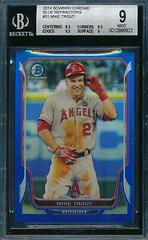 Mike Trout [Blue Refractor] #31 Baseball Cards 2014 Bowman Chrome Prices