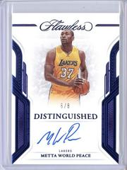 Metta World Peace [Blue] #5 Basketball Cards 2022 Panini Flawless Distinguished Auto Prices