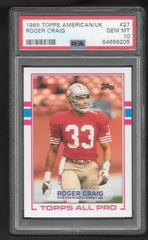 Roger Craig Football Cards 1989 Topps American/UK Prices