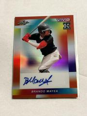 Brando Mayea [Orange Prismatic] #BA-BM2 Baseball Cards 2023 Leaf Vivid Autograph Prices
