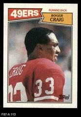 Roger Craig Football Cards 1987 Topps Prices