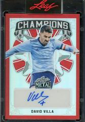 David Villa [Prismatic Red] Soccer Cards 2022 Leaf Metal Champions Autographs Prices