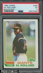 Al Holland [Blackless] #406 Baseball Cards 1982 Topps Prices