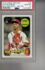Victor Robles [Red Ink] #VR Baseball Cards 2018 Topps Heritage Real One Autographs Prices