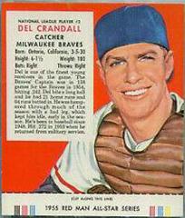 Del Crandall #2 Baseball Cards 1955 Red Man Tobacco Prices