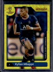 Kylian Mbappe [Blue Wave Refractor] Soccer Cards 2021 Topps Chrome UEFA Champions League Prices