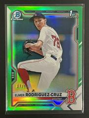 Elmer Rodriguez Cruz [Green Refractor] Baseball Cards 2021 Bowman Draft Chrome Prices