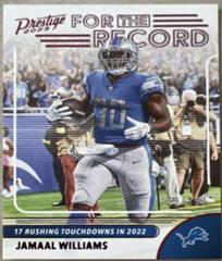 Jamaal Williams [Red] #6 Football Cards 2023 Panini Prestige For the Record Prices