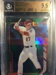 Mike Trout [Blue Refractor] #100 Baseball Cards 2014 Finest Prices
