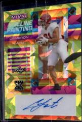 Cameron Latu [Crystal Yellow] #SP-CL1 Football Cards 2023 Leaf Vivid Autographs Sideline Painting Prices